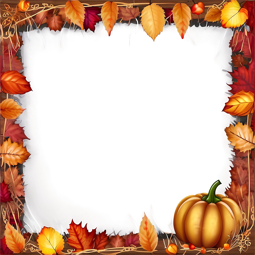 Autumn Cute Frame Png Gkg