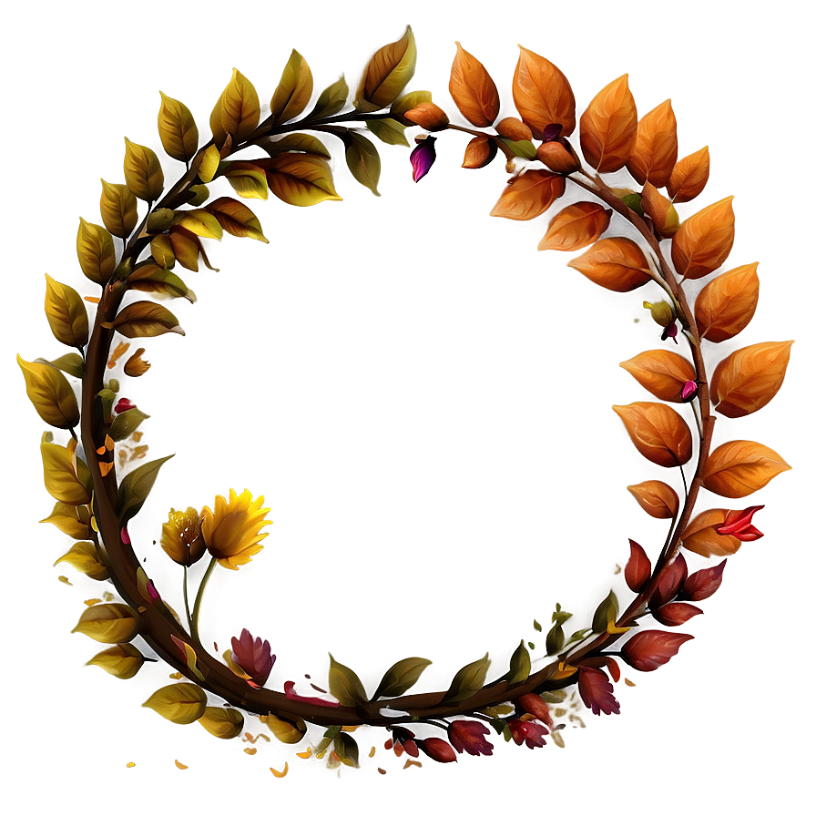 Autumn Flower Circle Png Bgn