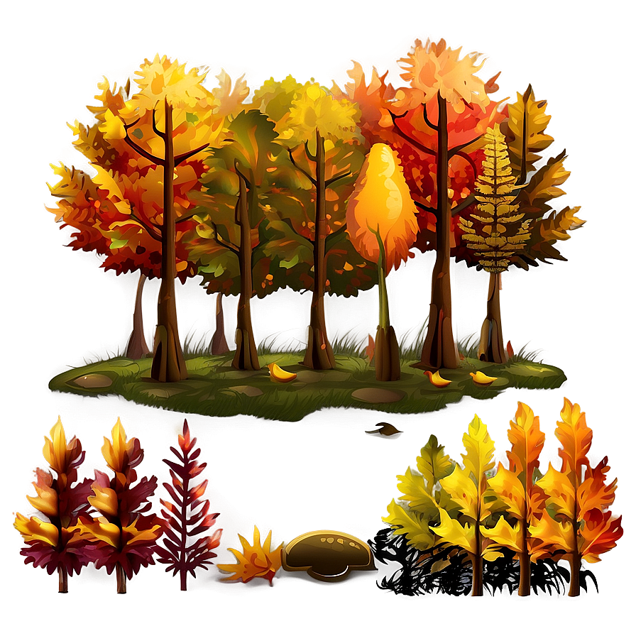 Autumn Forest Scenery Clipart Png Crl90