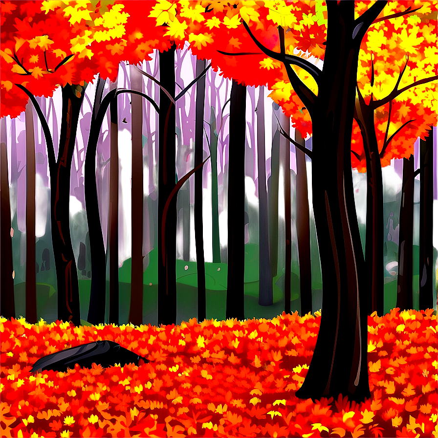 Autumn Forest Scenery Clipart Png Ift15