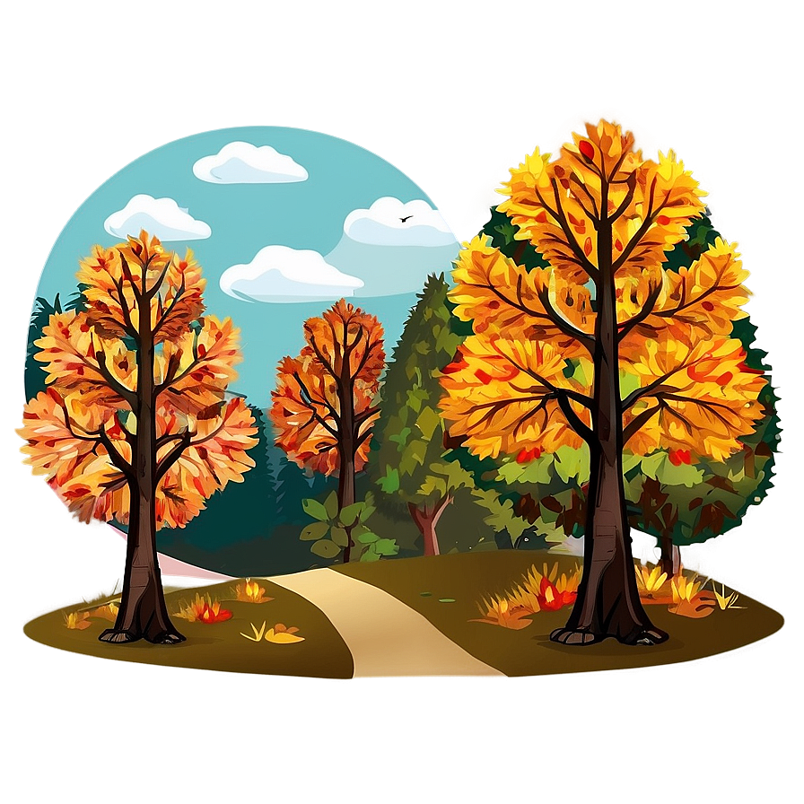 Autumn Forest Scenery Landscape PNG 06232024 PNG with transparent background