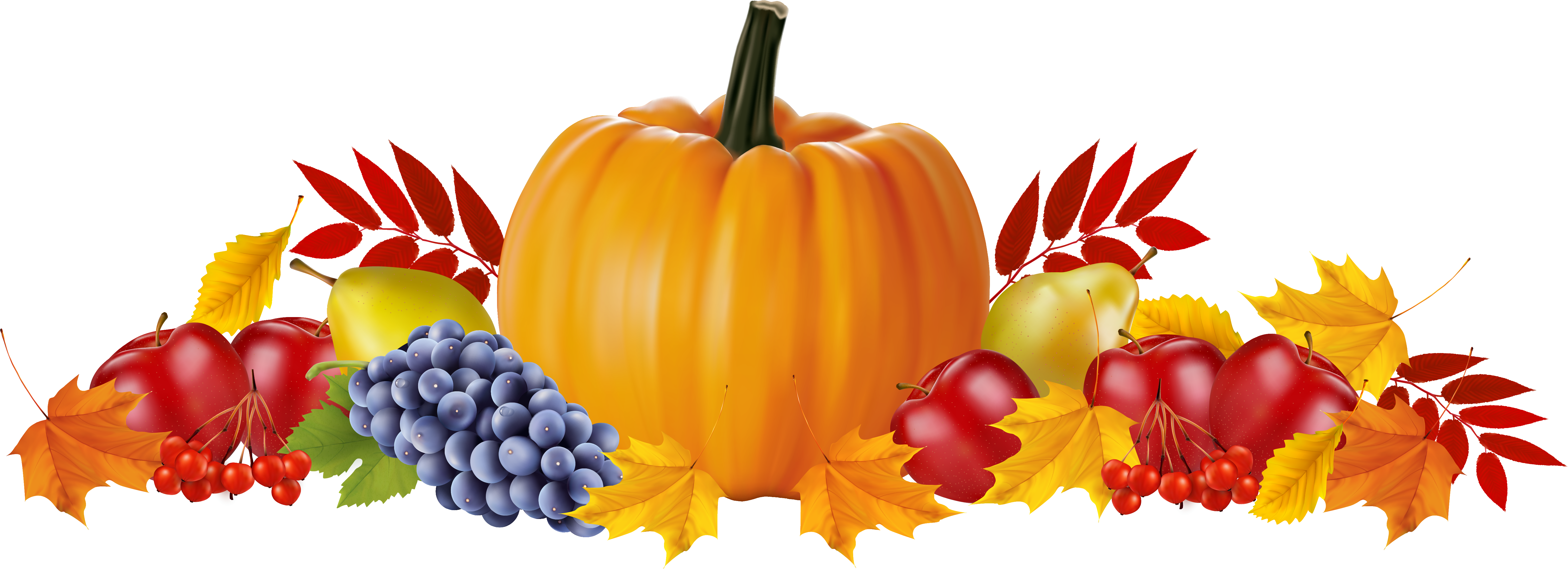 Clip Art Pumpkin With Free Picture - Pumpkins And Leaves Hd, HD Png Download PNG image with a transparent background, free high-resolution download