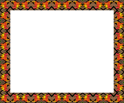 Autumn Leaves Border Frame PNG with transparent background