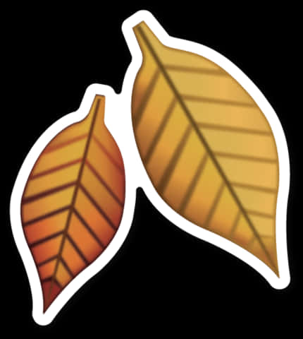 Autumn Leaves Emoji PNG with transparent background