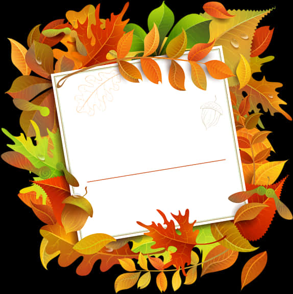 Autumn Leaves Frame Design