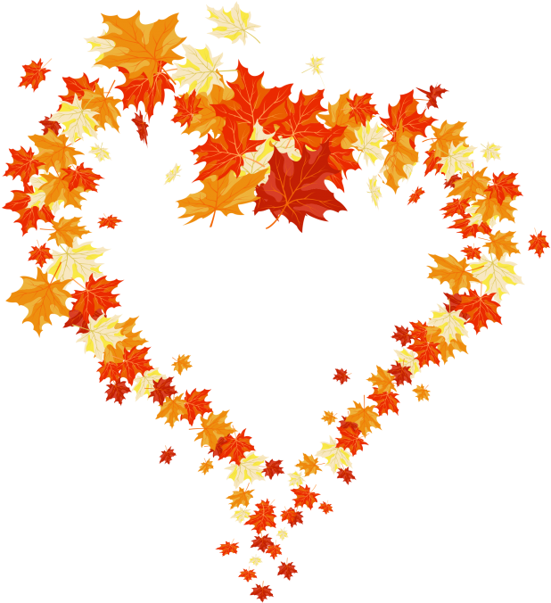 Leaves Heart Border Png - Fall Leaves Heart Transparent, Png Download PNG image with a transparent background, free high-resolution download