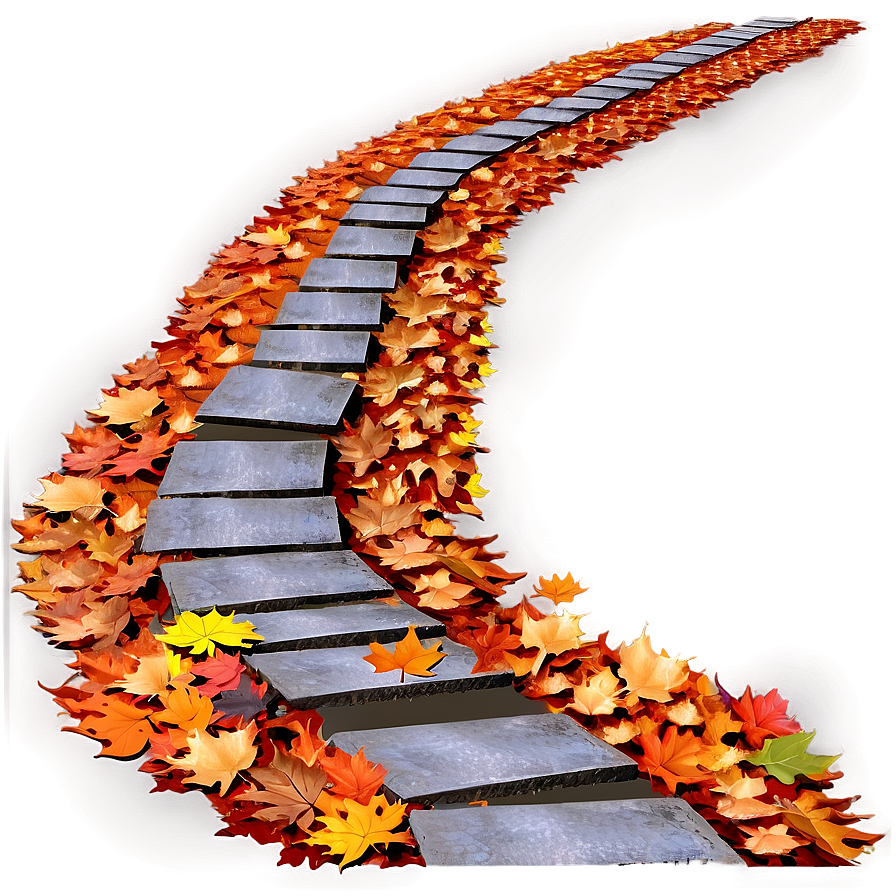 Autumn Leaves Path PNG 06202024 PNG with transparent background