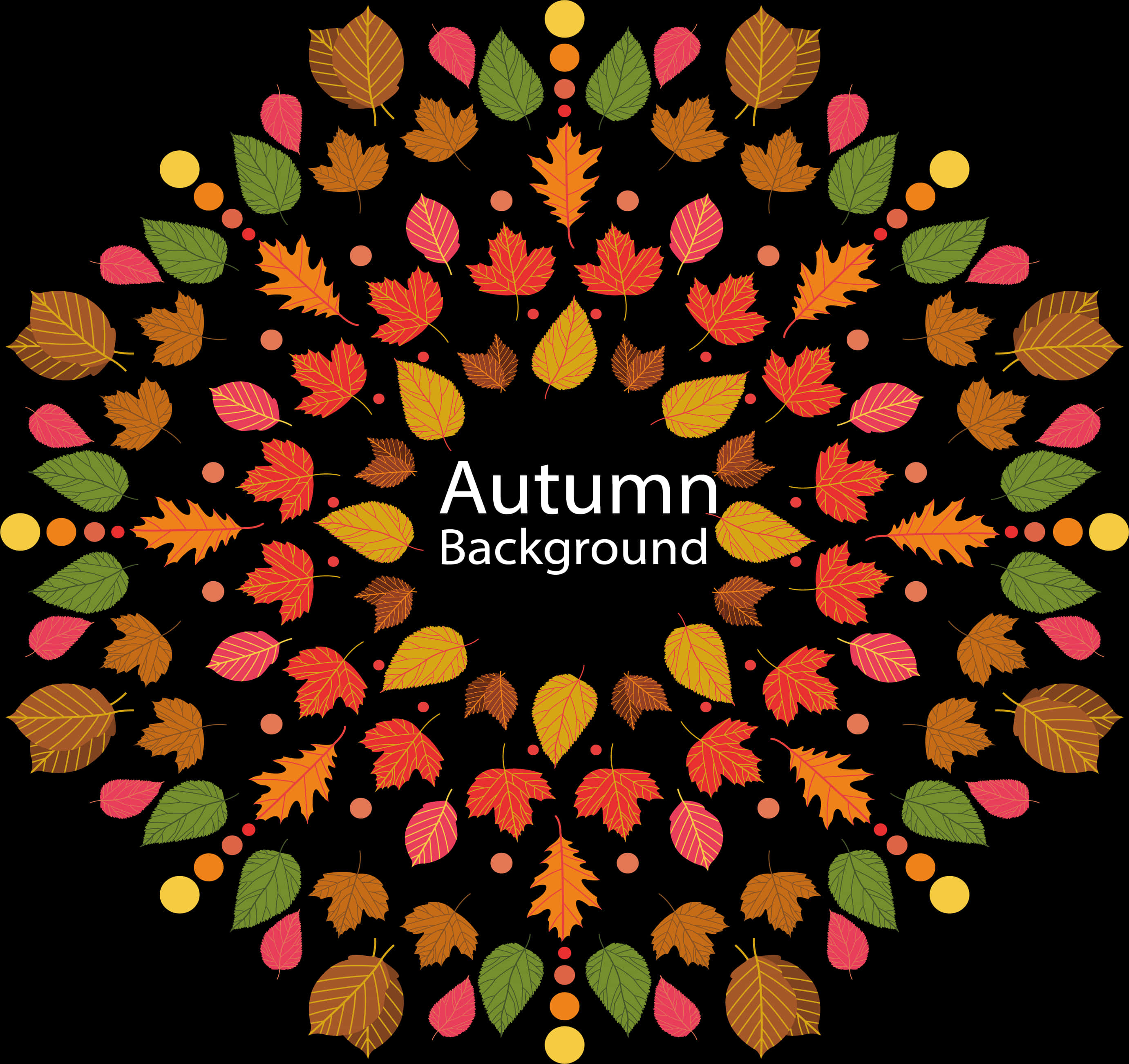 Autumn Leaves Pattern Background