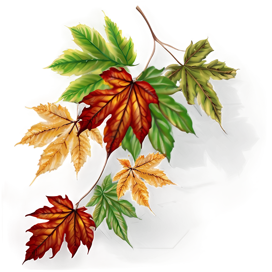 Autumn Leaves PNG vyn PNG with transparent background