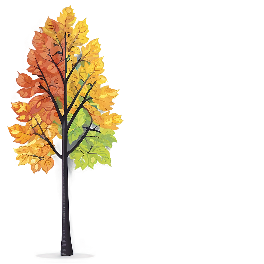 Autumn Tree Illustration Png 86