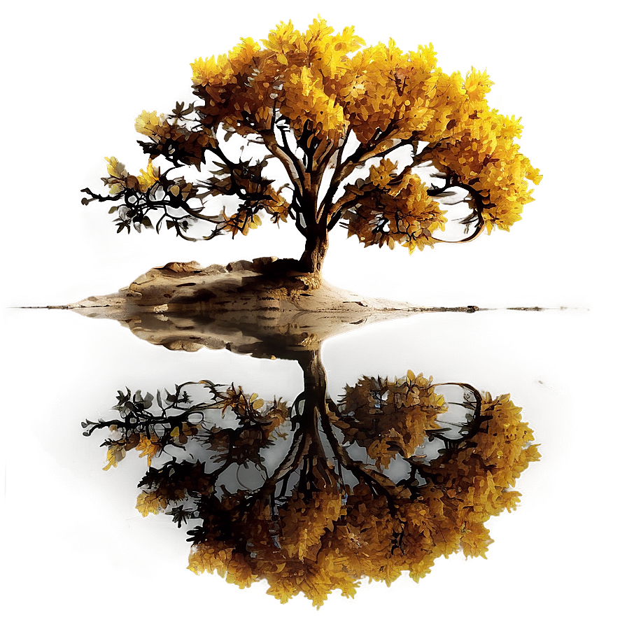 Autumn Tree Reflection Png Ead65