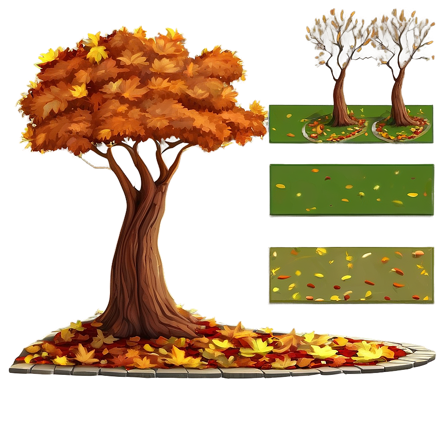 Autumn Tree With Pathway Png Pwn21