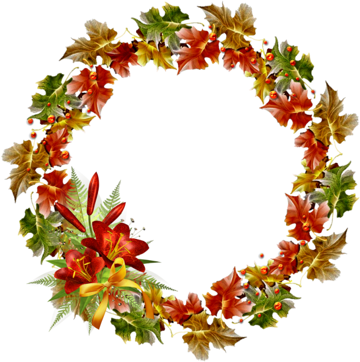 Autumn Wreath Transparent Background