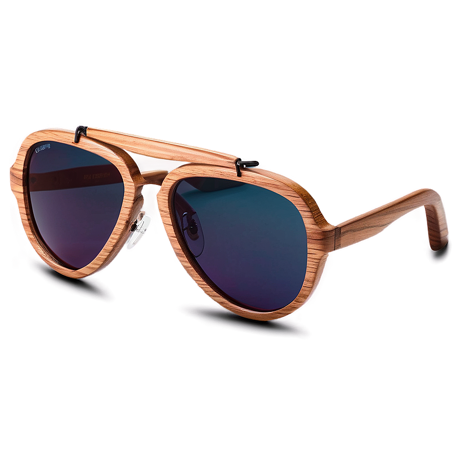 Aviator Glasses With Wooden Frames Png Tfa18