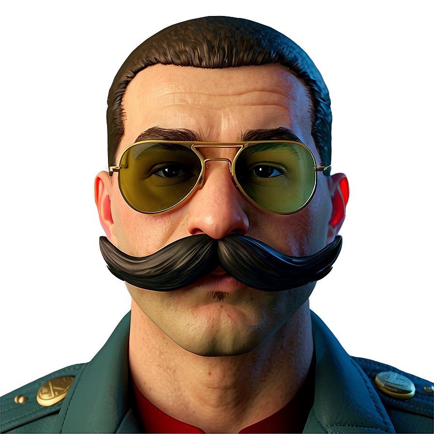 Aviator Pilot Mustache Png 44