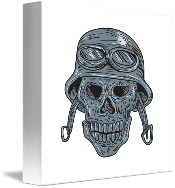 Aviator Skull Artwork