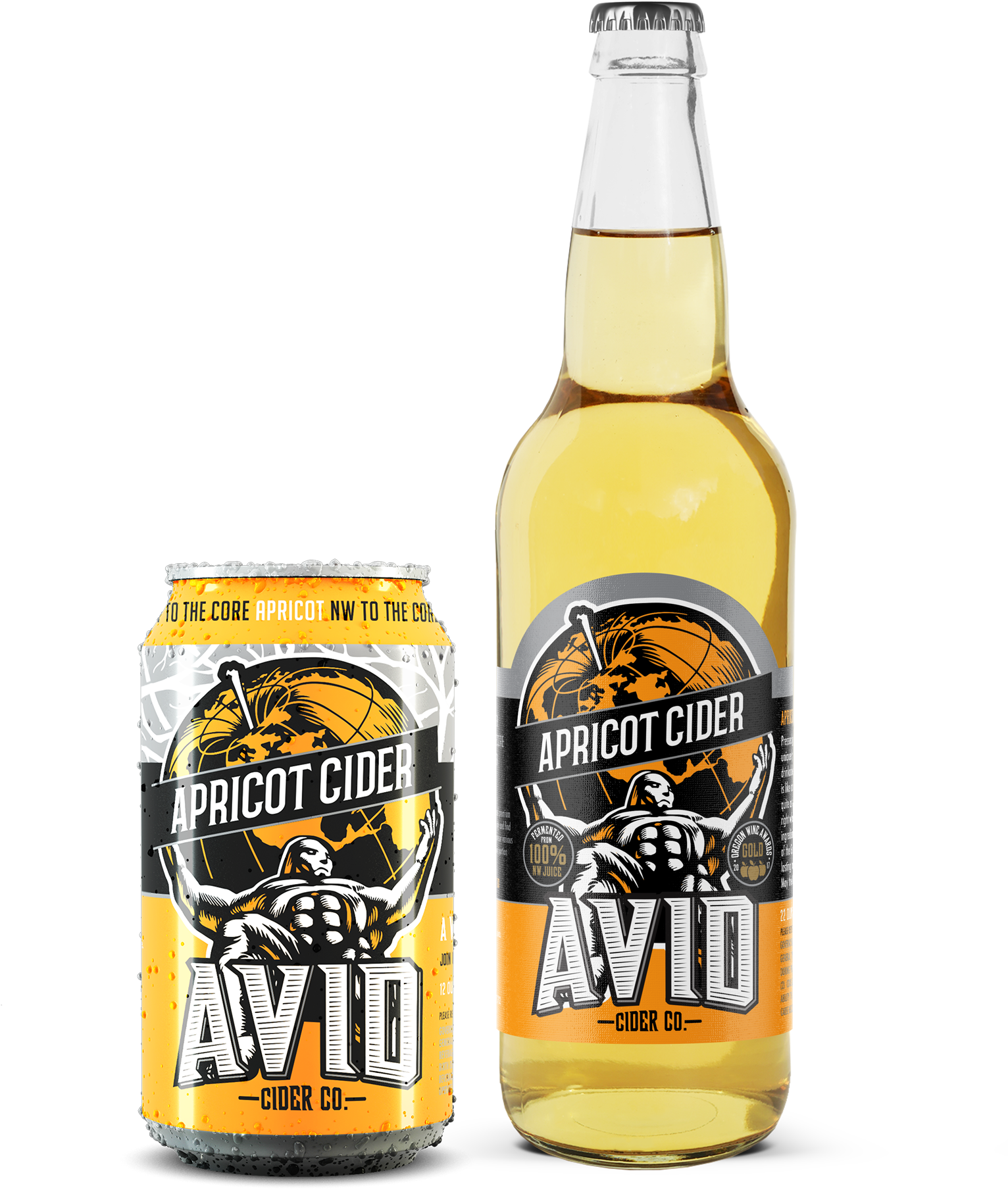 Avid Apricot Cider Packaging