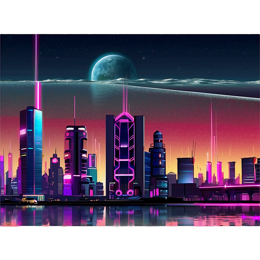 Awesome Cyberpunk Cityscape PNG 06232024 PNG with transparent background