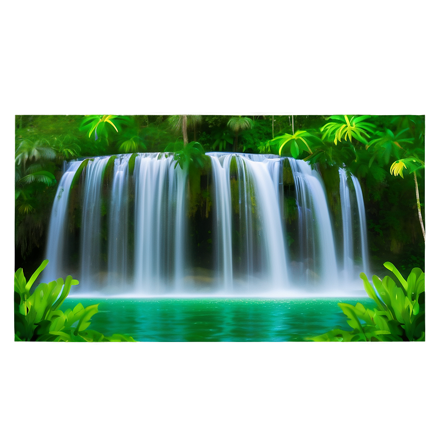 Awesome Jungle Waterfall PNG 39 PNG with transparent background