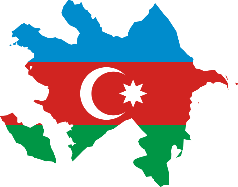 Azerbaijan Map Flag Overlay