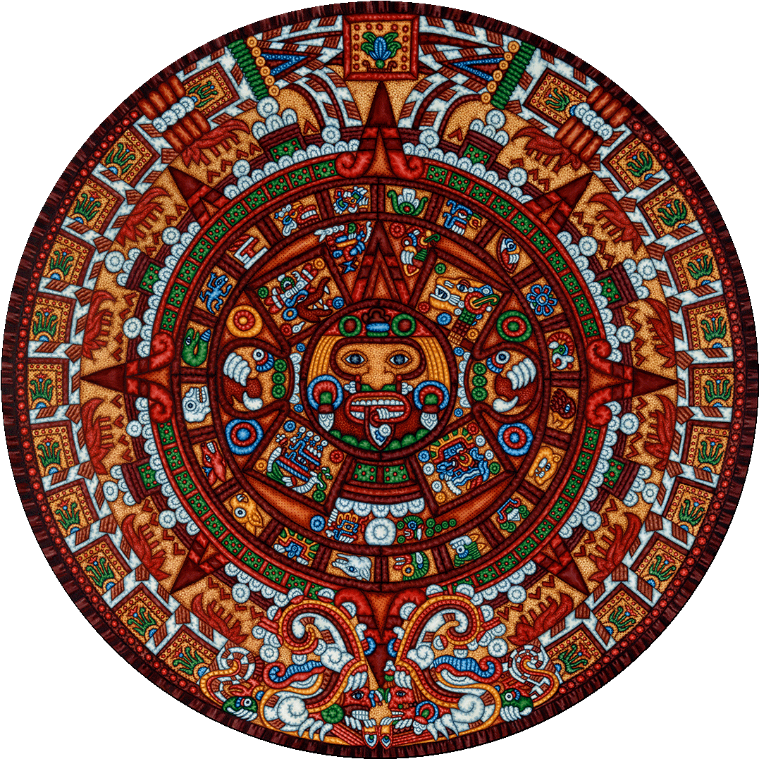 Aztec Sun Stone Artwork