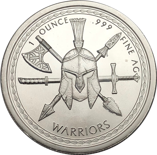 Aztec Warrior Silver Coin Design