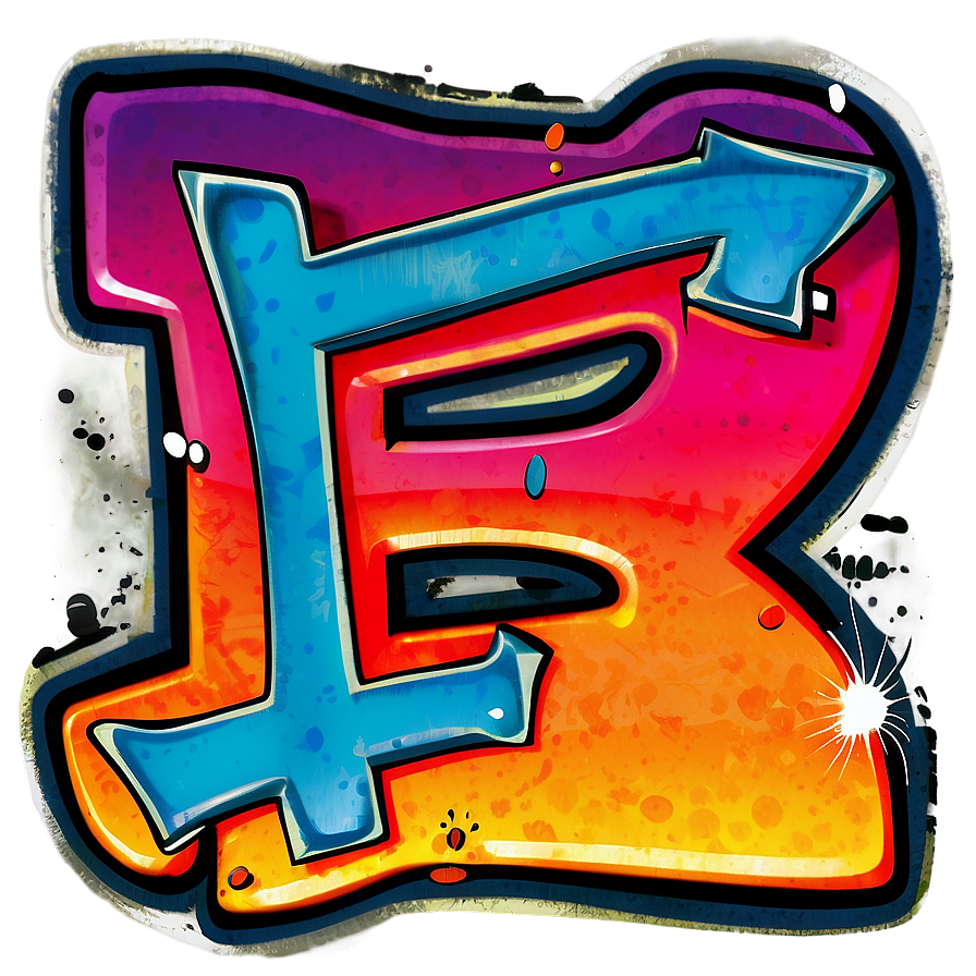 B In Graffiti Style Png 05242024