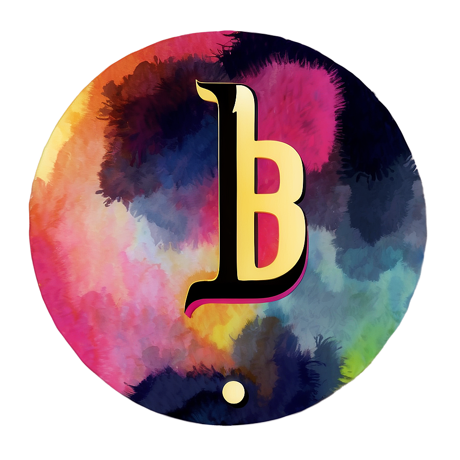 B In Watercolor Png Ocq39