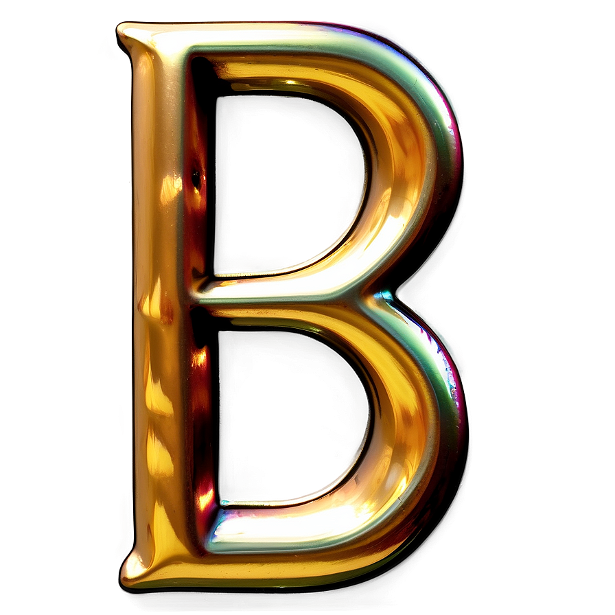 B Letter In Gold Png 13