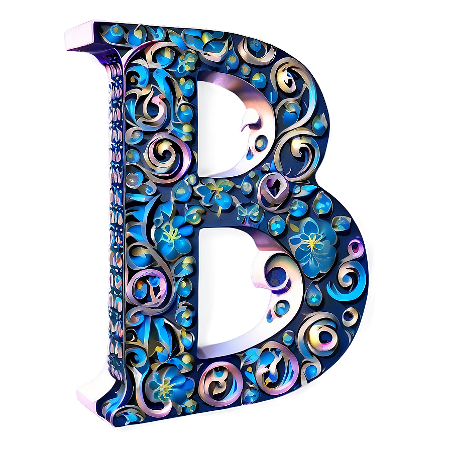 B Letter With Pattern Png 05242024