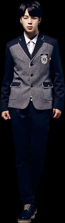 B T S Memberin Formal Attire PNG with transparent background