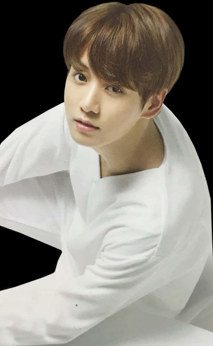 B T S Memberin White Shirt PNG with transparent background
