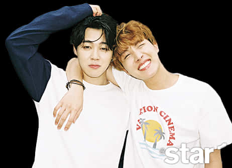 B T S Members Friendly Pose PNG with transparent background