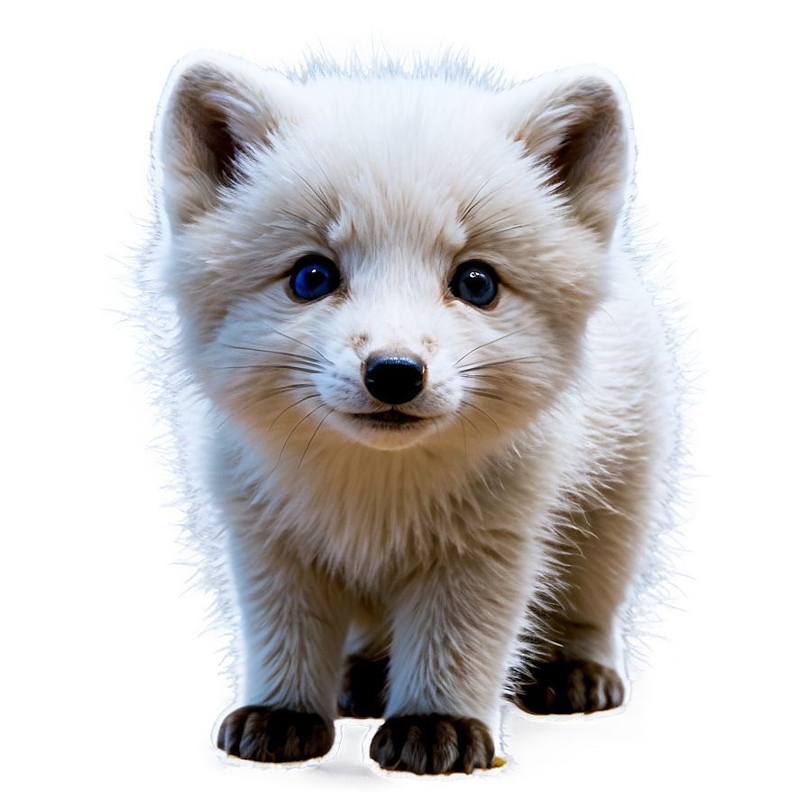 Baby Arctic Fox Cuteness PNG dwb PNG with transparent background