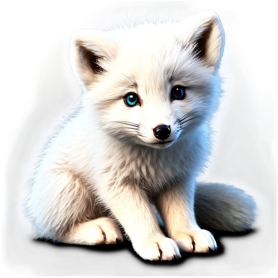 Baby Arctic Fox Cuteness Png Msb63