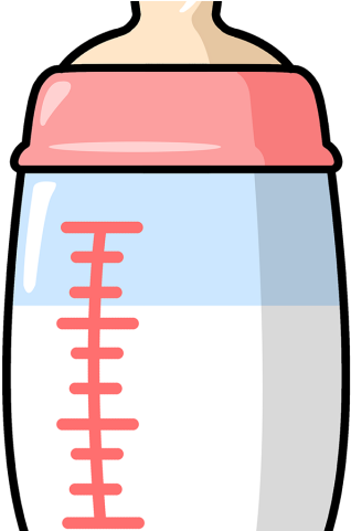 Baby Bottle Cartoon Illustration PNG with transparent background