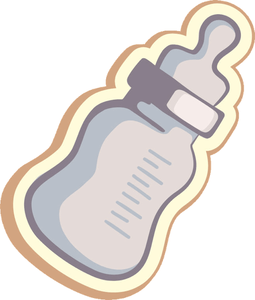 Baby Bottle Cartoon Sticker