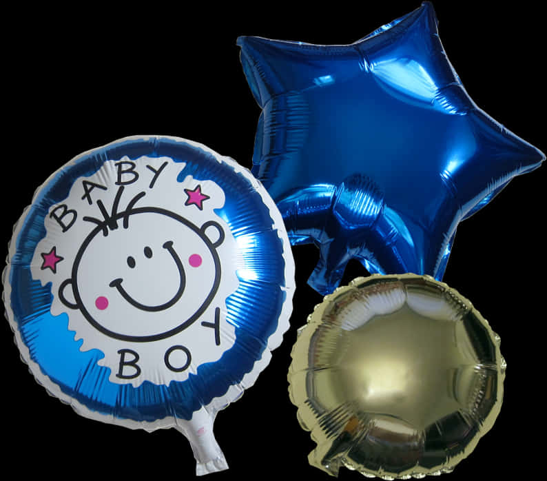 Baby Boy Celebration Balloons PNG with transparent background
