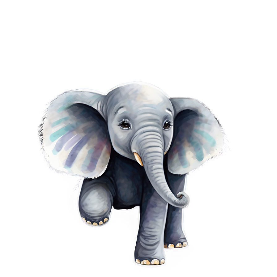 Baby Elephant In Watercolor Png Wgy1