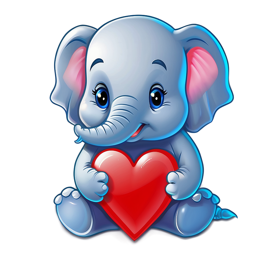 Baby Elephant With Heart Png Gjo49