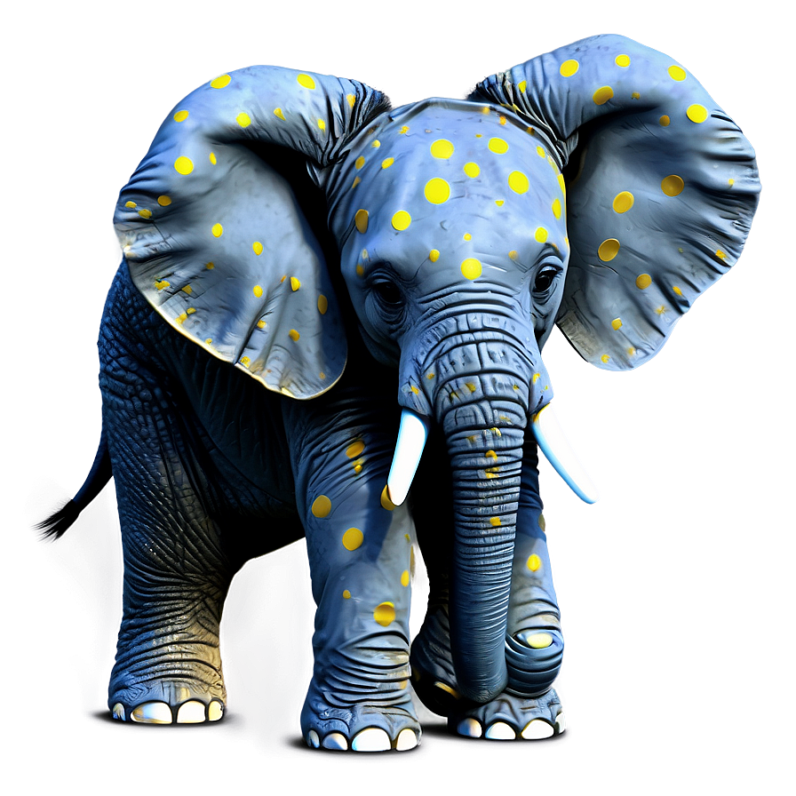 Baby Elephant With Polka Dots Png Xpt34