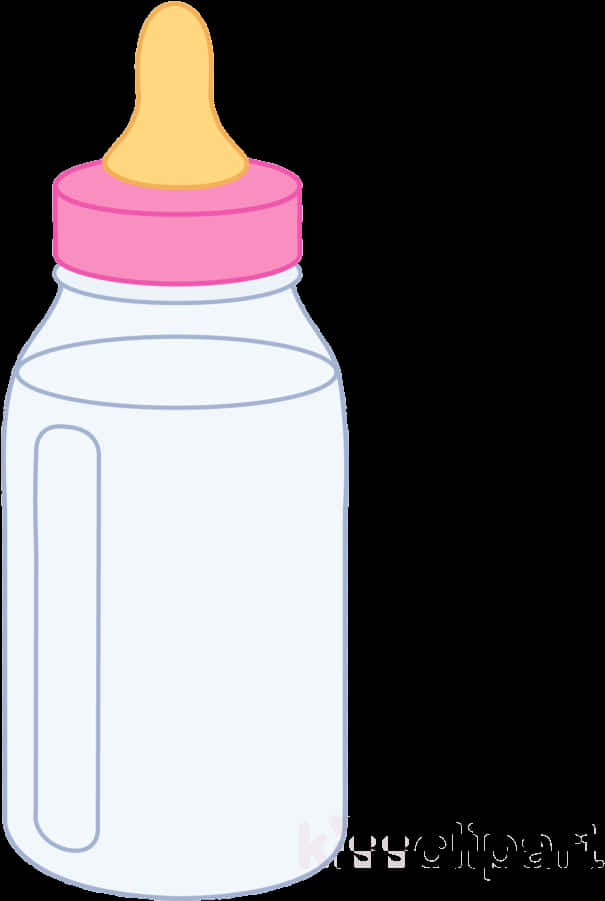 Baby Feeding Bottle Vector Illustration PNG with transparent background