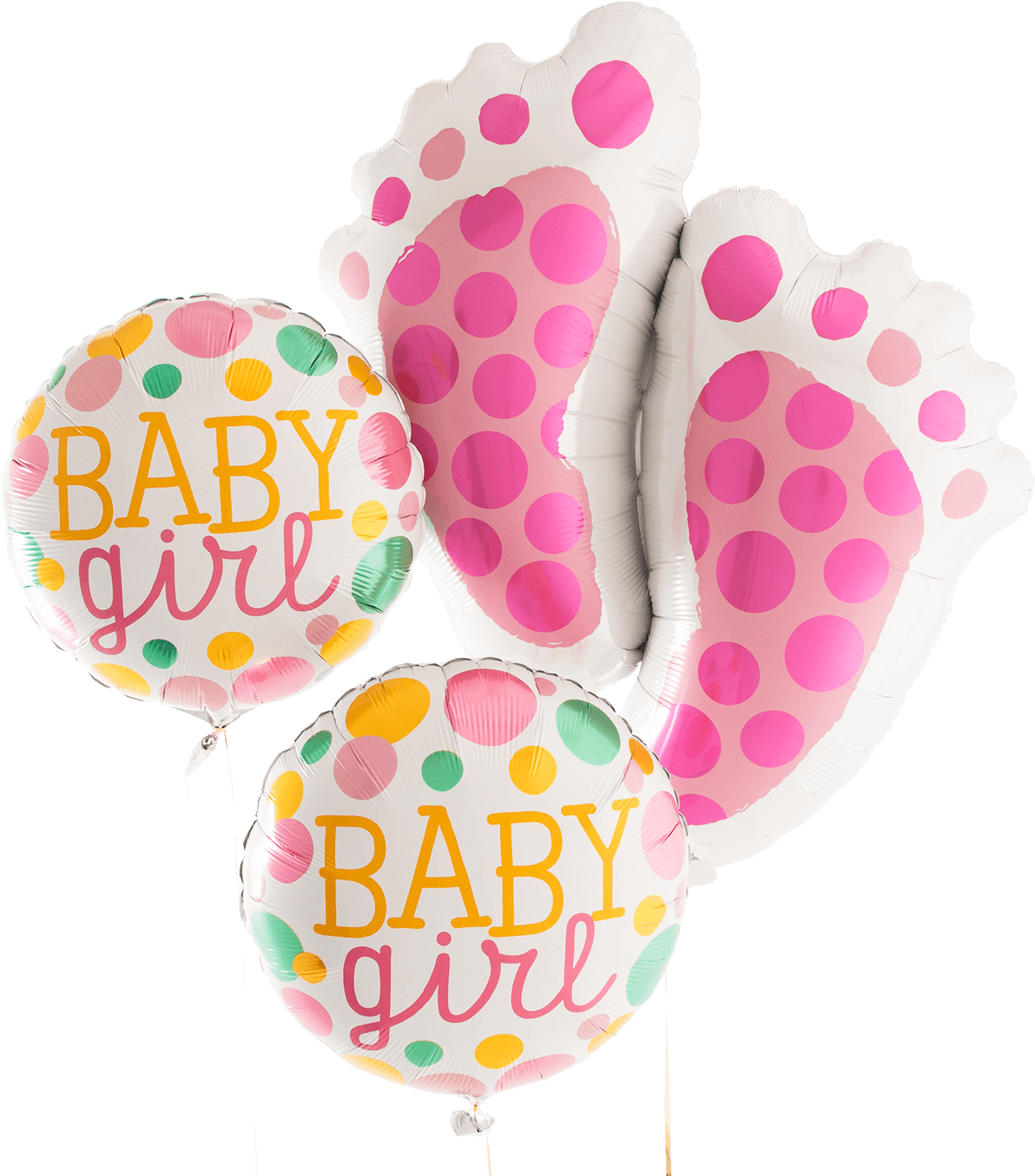 Baby Girl Footprint Balloons