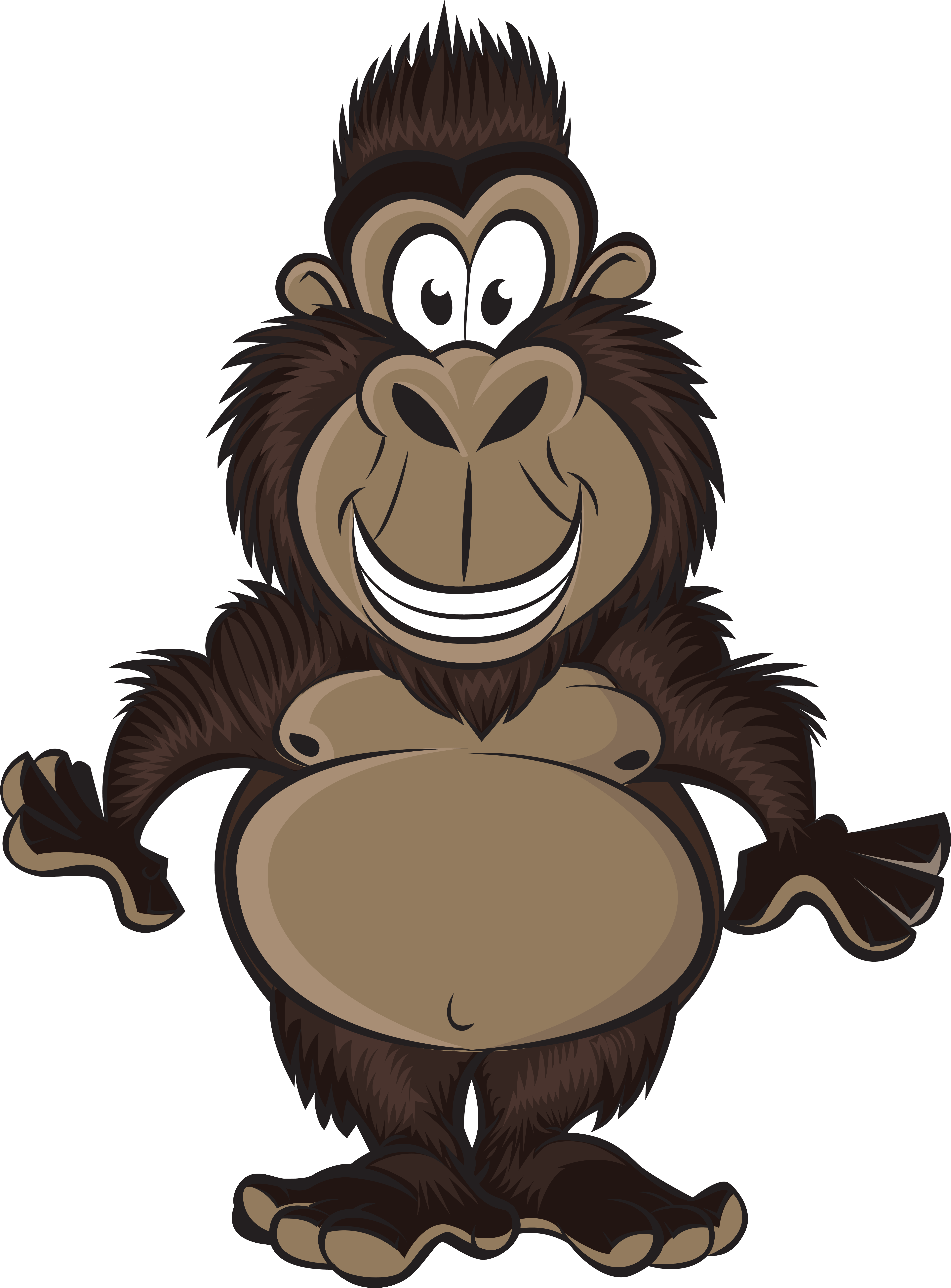 Baby Gorilla Cartoon - Gorilla Holding Sign, HD Png Download PNG with transparent background