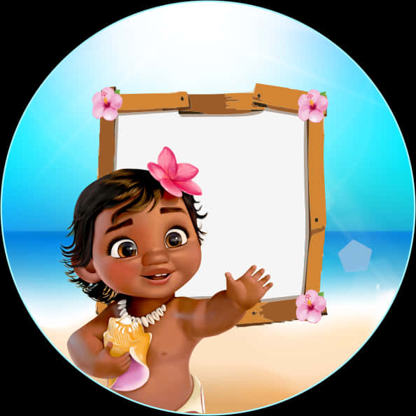 Baby Moana Beach Frame