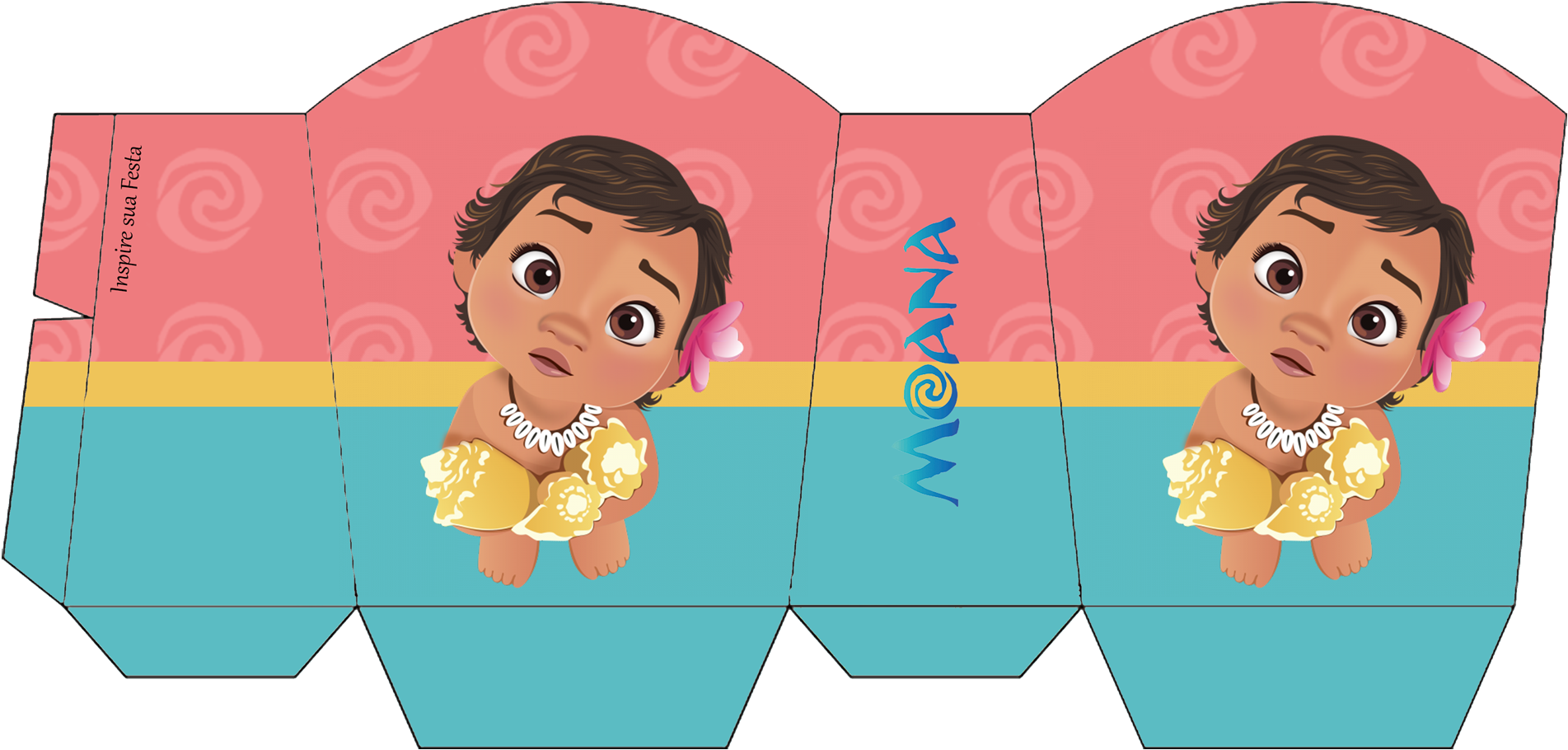 Baby Moana Printable Box Template