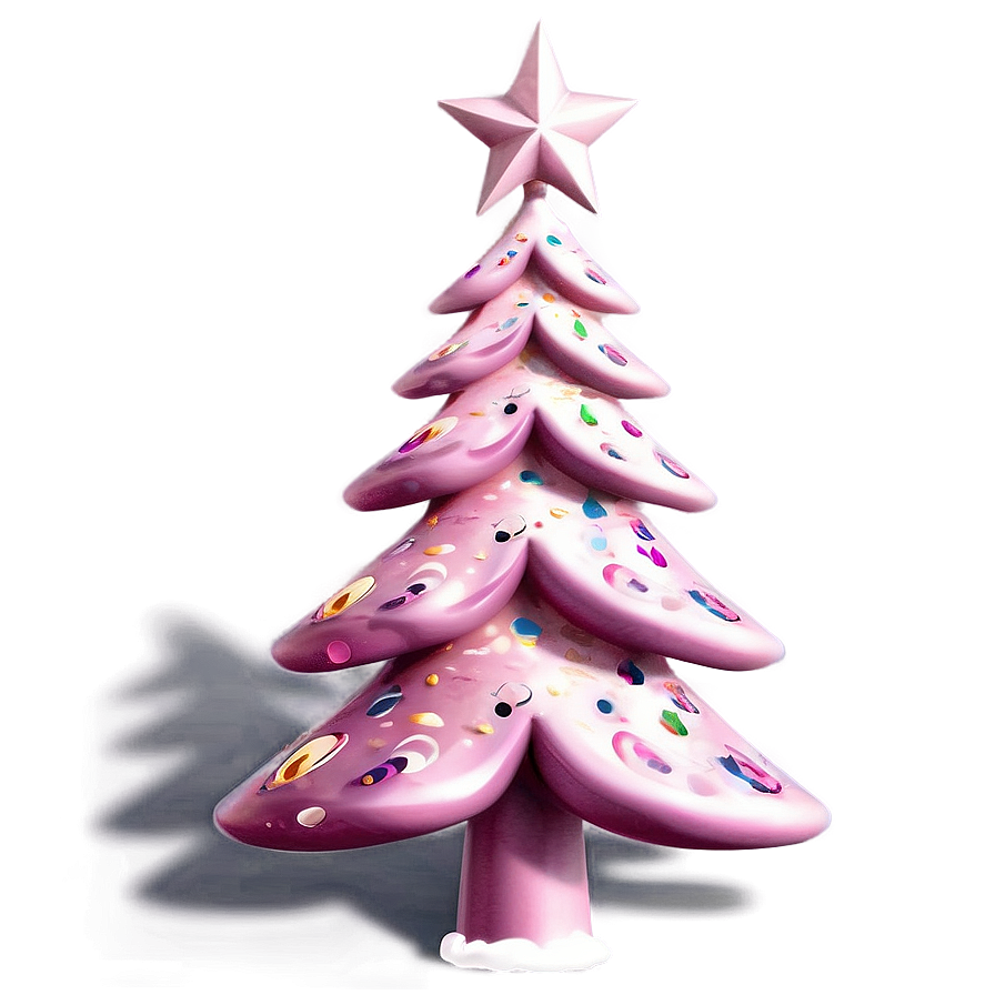 Baby Pink Christmas Tree Png Tba80