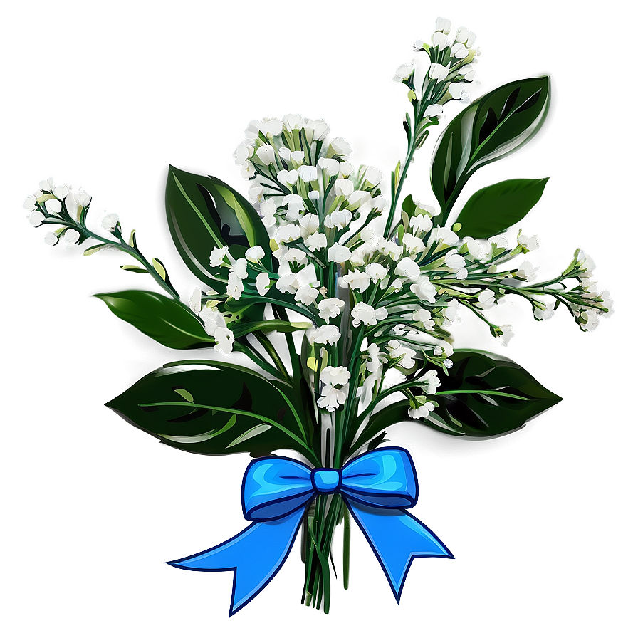 Baby's Breath With Ribbon Png Fav13