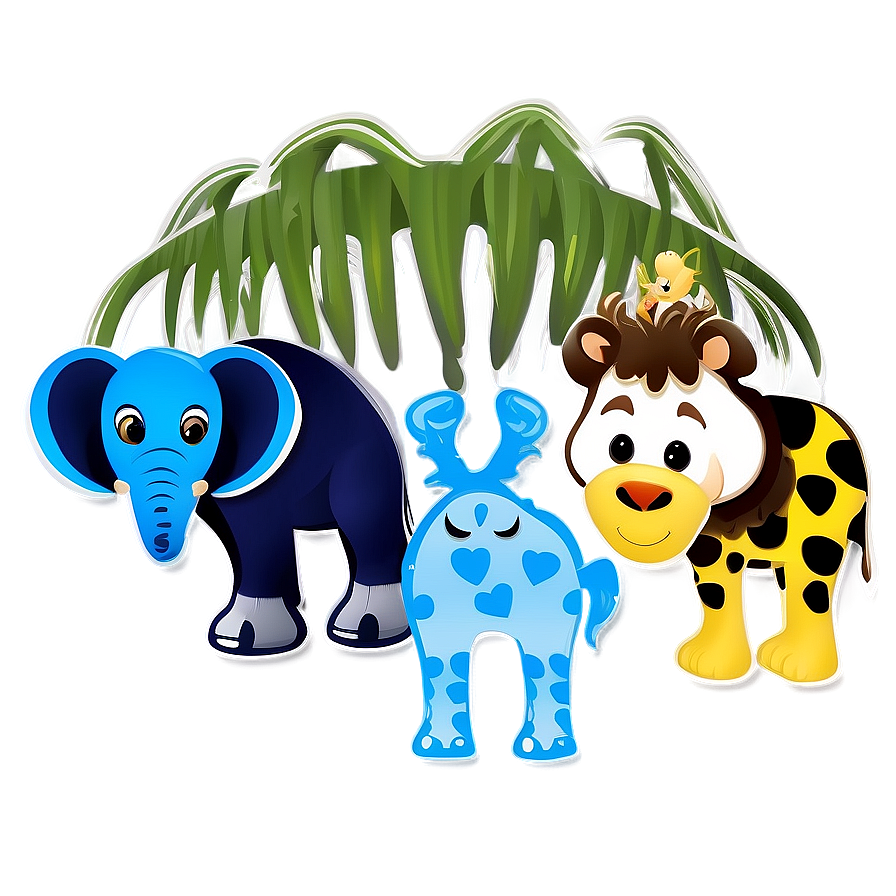 Baby Shower Animal Theme Decor PNG iae86 PNG with transparent background