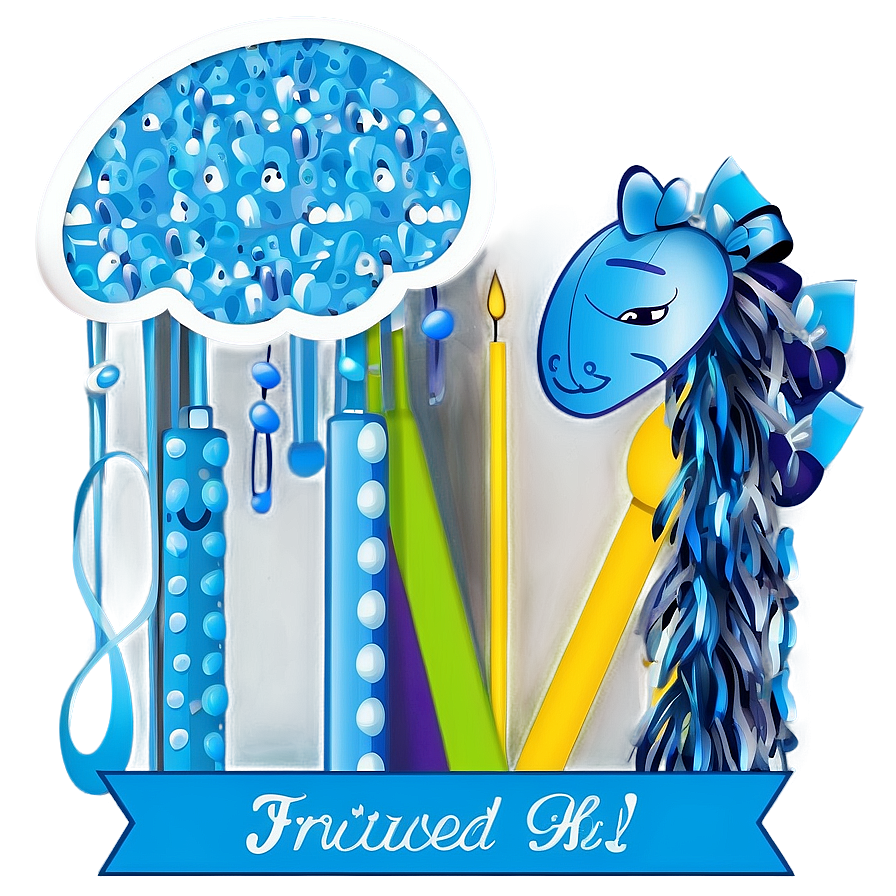 Baby Shower Blue and Silver Theme PNG 28 PNG with transparent background